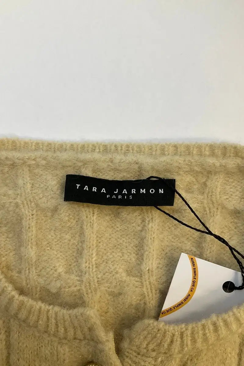 Cardigan Tara Jarmon Beige en Laine