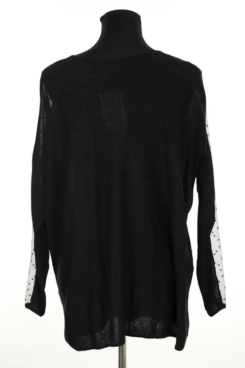 T-shirt Maje Noir en Soie