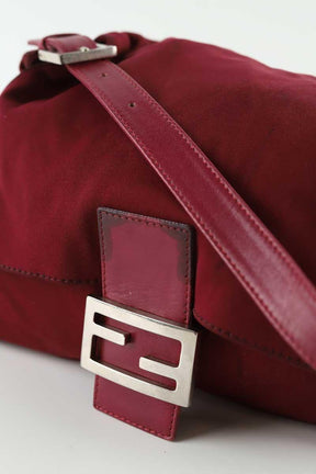 Sacs porté épaule Fendi Mamma Baguette Bordeaux