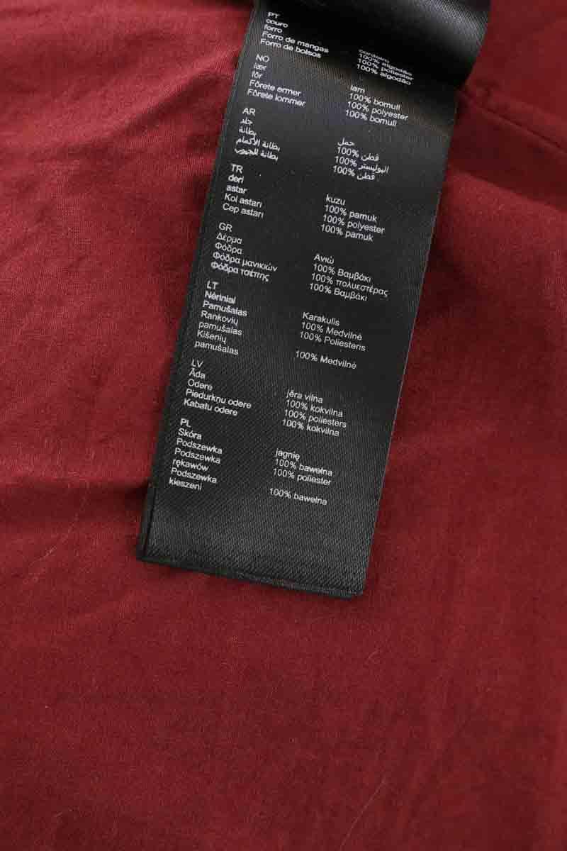 Veste en cuir Maje  Bordeaux