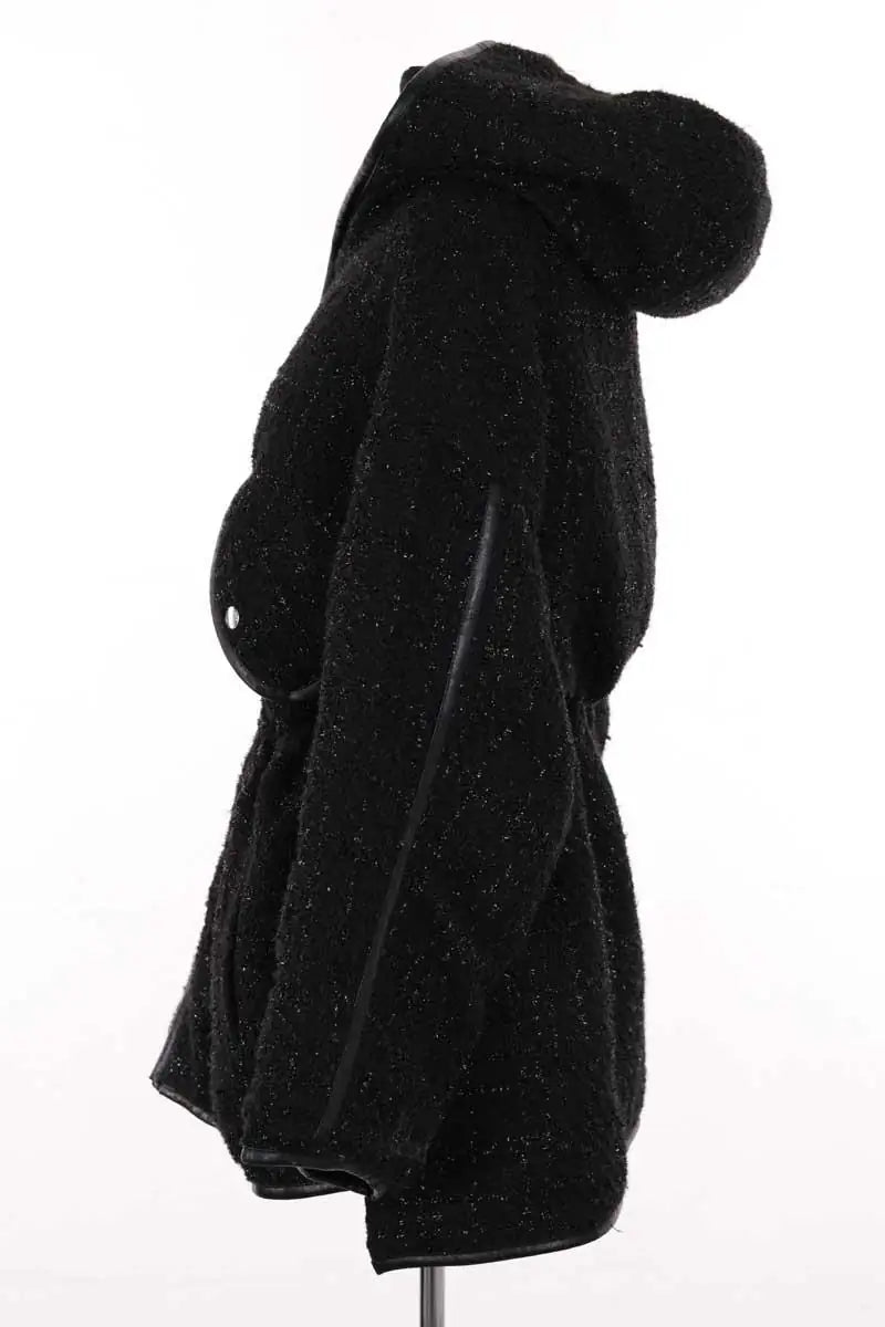 Manteau Maje Noir en Synthétique