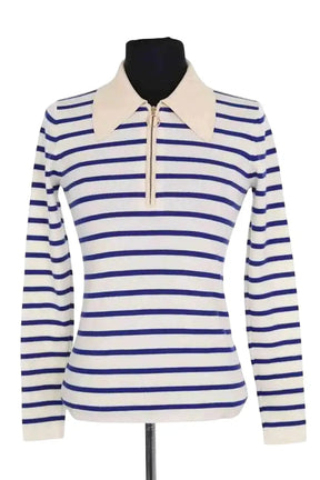 Top Sandro Ecru en Synthétique, taille S - Seconde Main