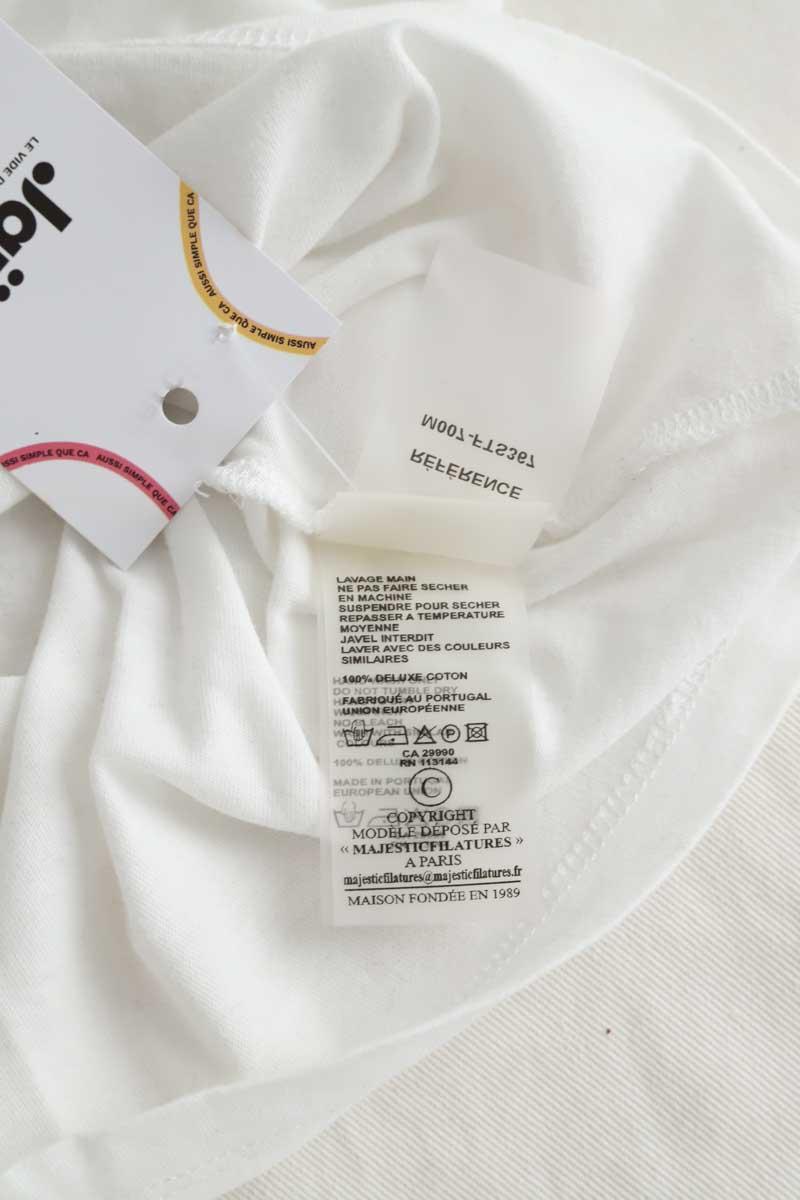 T-shirts Majestic Filatures  Blanc
