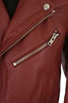 Veste en cuir Maje  Bordeaux