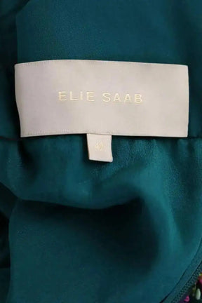 Robe Elie Saab Degraded beaded tulle gown Vert en Soie