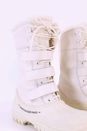 Bottes fourées Dior  Beige