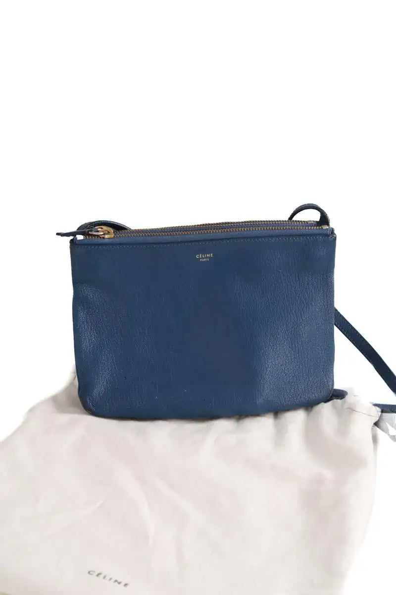 Sac à bandoulière Celine Bleu en Cuir