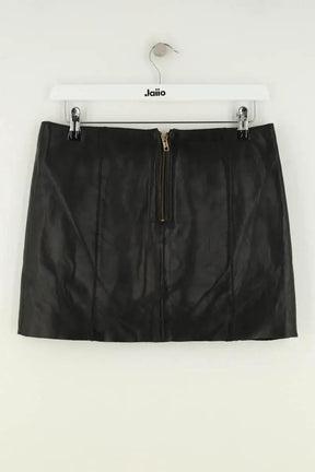Mini jupe Maje Anaelle Noir en Cuir