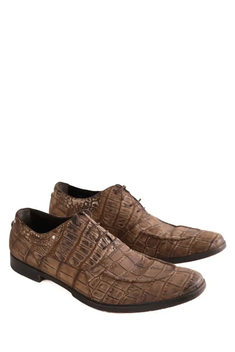 Chaussures à lacets Dolce & Gabbana Marron en Cuir