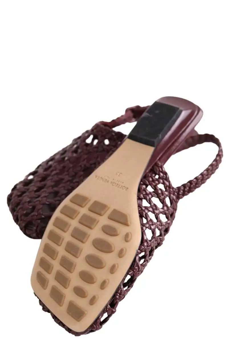Mules Bottega Veneta Bordeaux en Cuir
