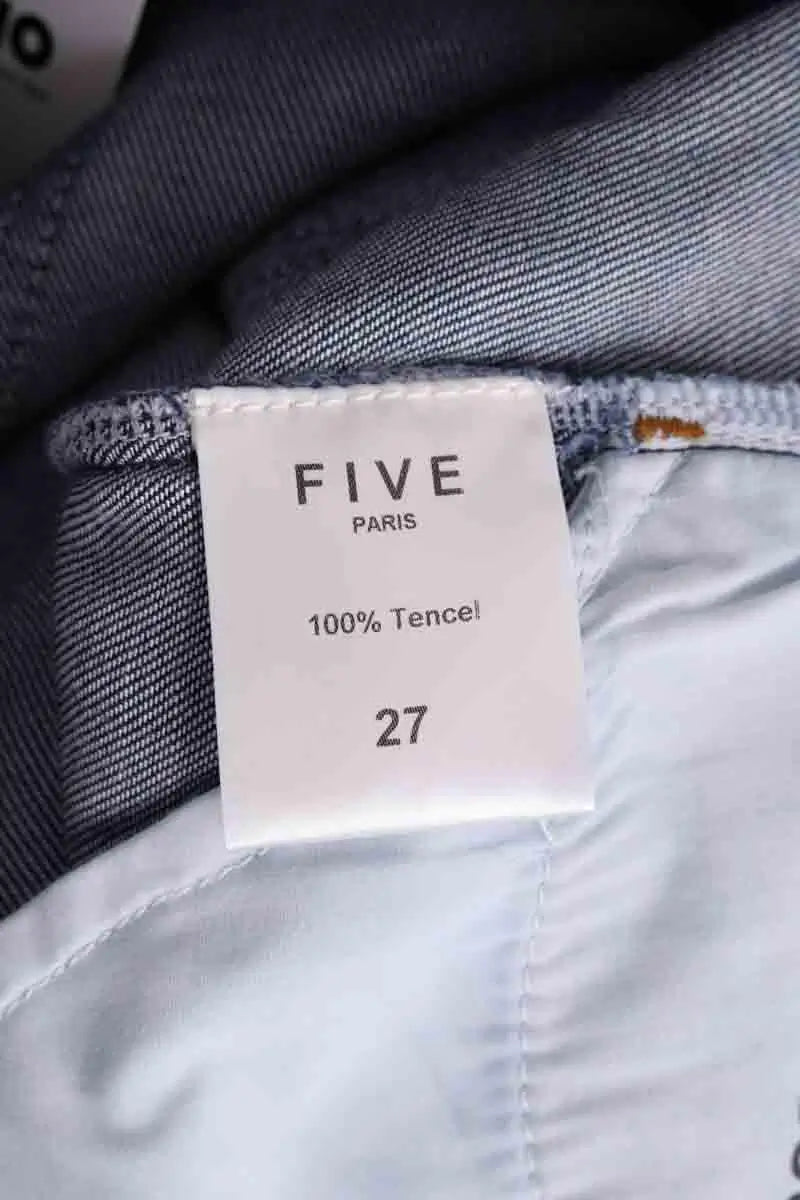 Pantalon FIVE Bleu en Coton