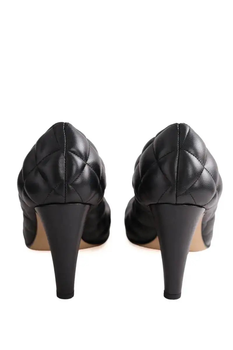 Talons Bottega Veneta Bloc padded pump Noir en Cuir