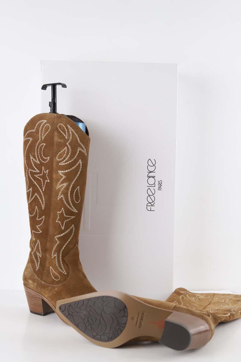 Bottes western Free Lance  Marron