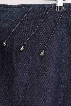 Jupe Mugler Bleu en Coton