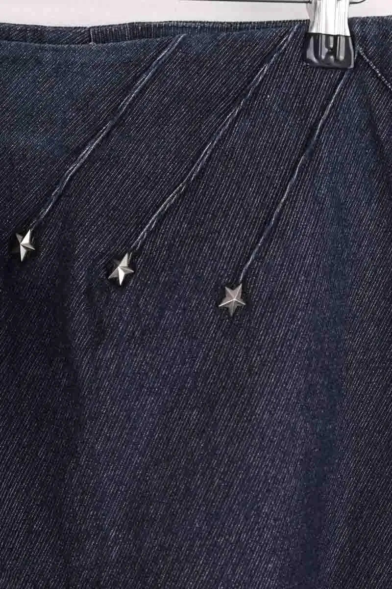 Jupe Mugler Bleu en Coton