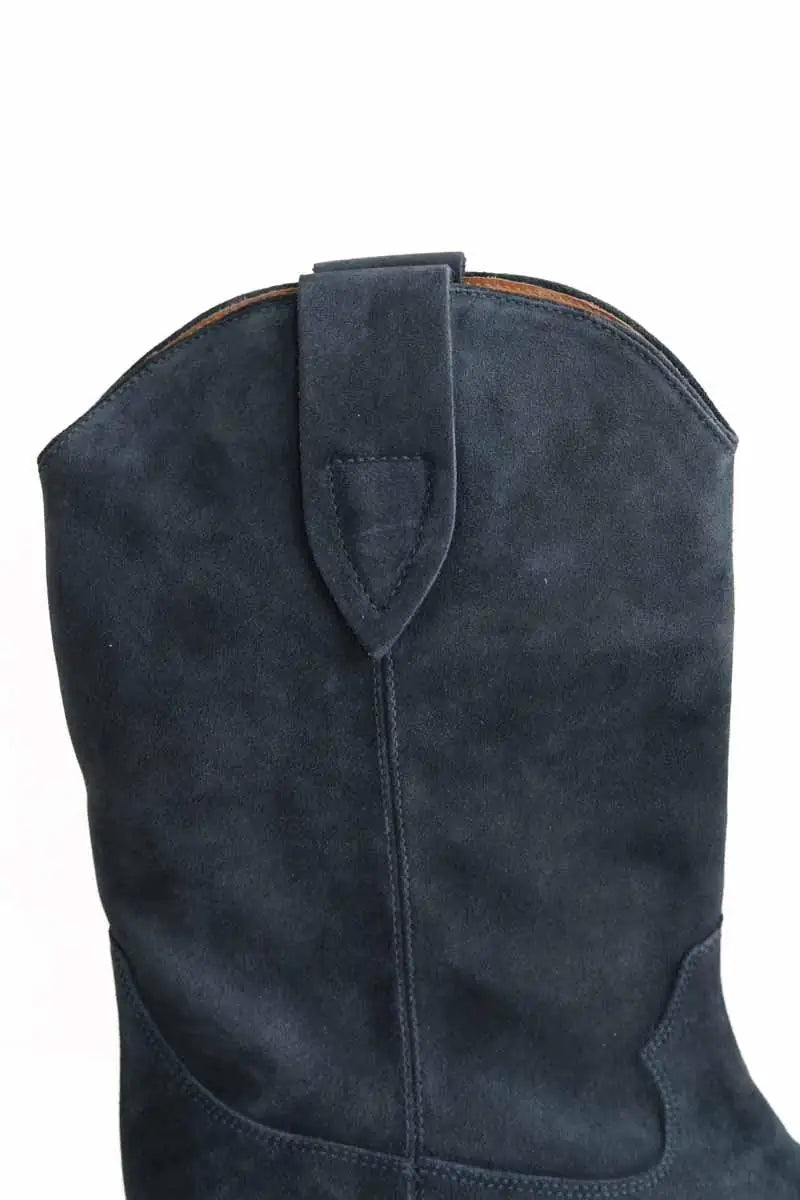 Boots western Isabel Marant Bleu en Daim