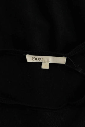 T-shirt Maje Noir en Soie