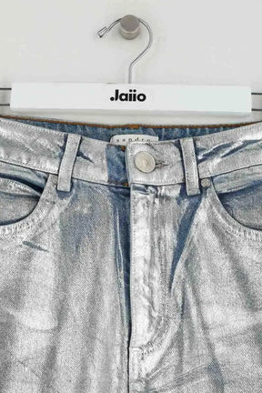 Jean droit Sandro Argent en Coton