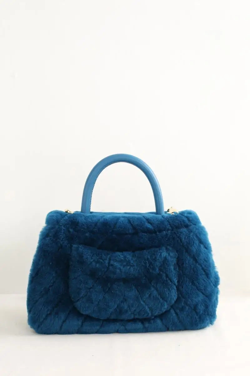 Sac à bandoulière Chanel Coco Handle Bleu
