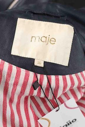 Veste en cuir Maje  Noir