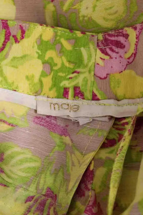 Pantalon droit Maje Jaune en Coton