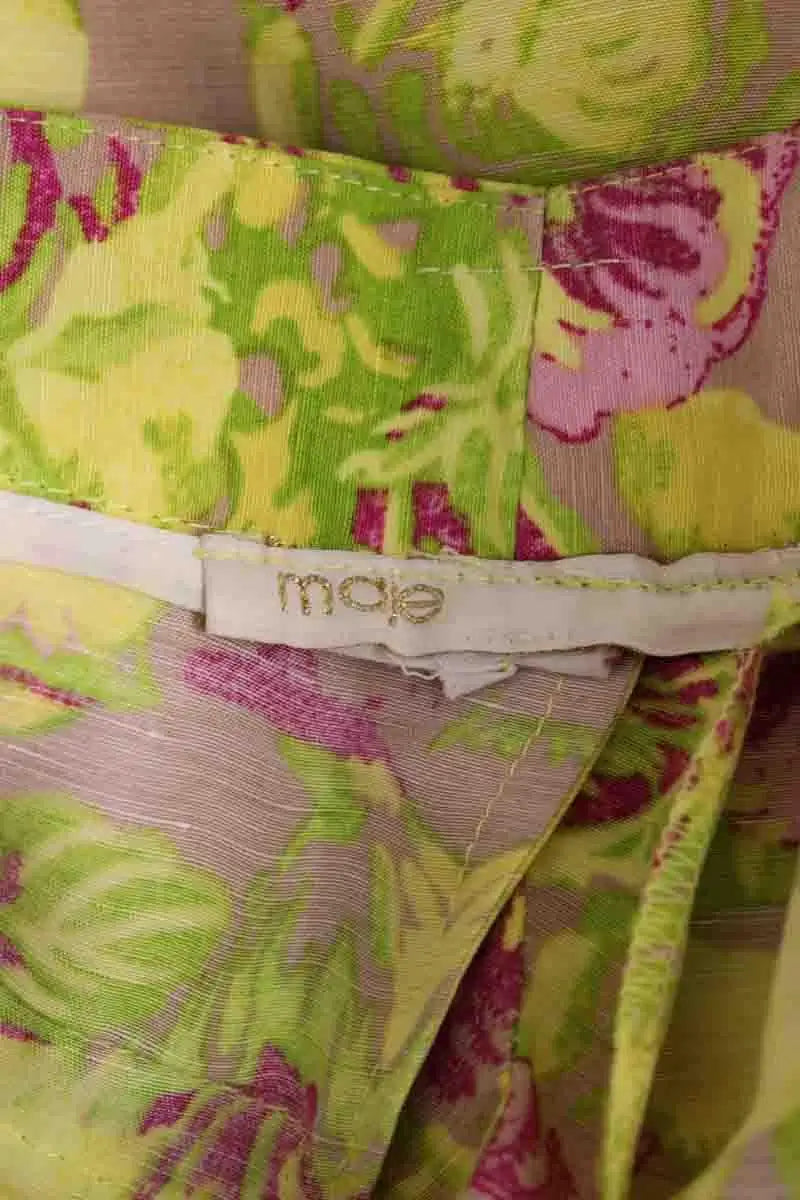 Pantalon droit Maje Jaune en Coton