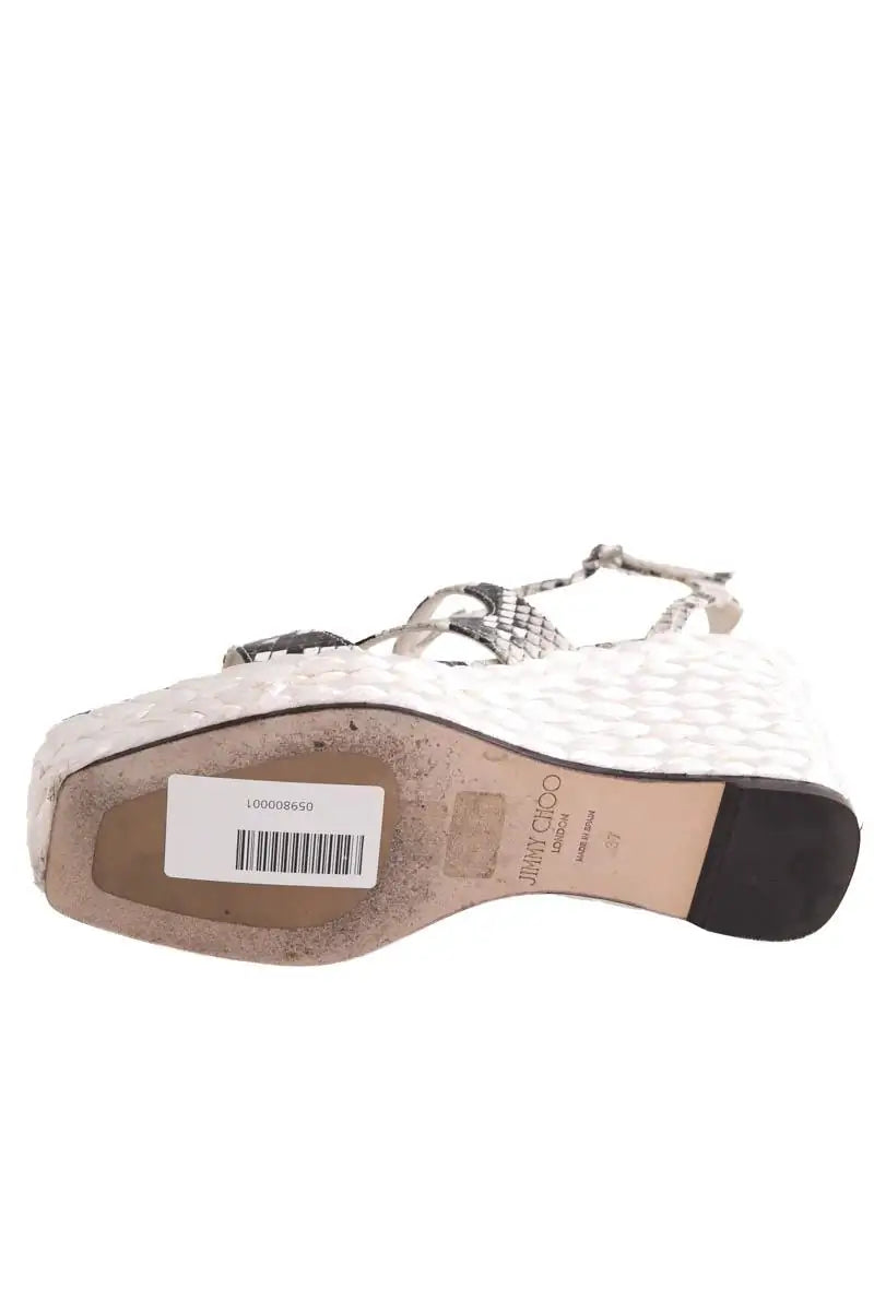 Sandales Jimmy Choo Blanc en Cuir