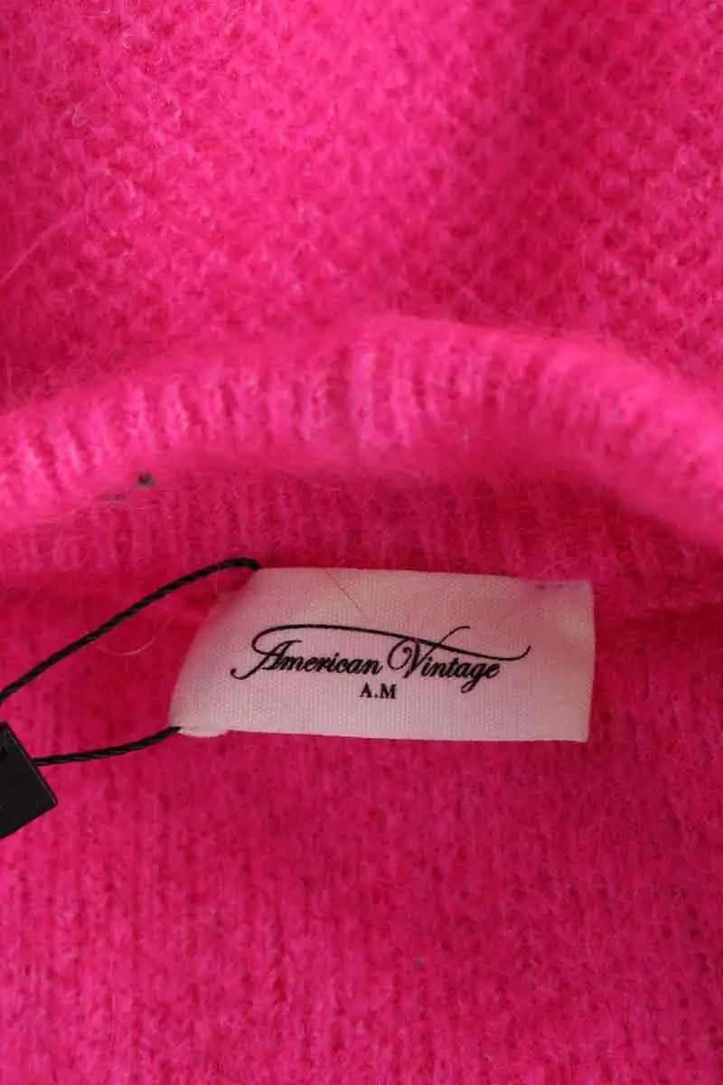 Cardigan American Vintage Rose en Laine
