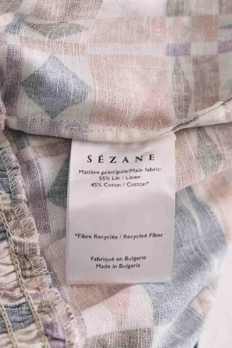 Bustier Sézane Marron en Lin