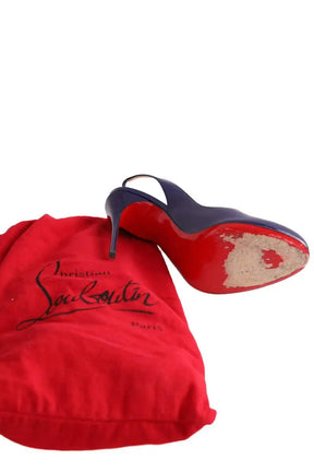 Talons Christian Louboutin Bleu en Cuir verni