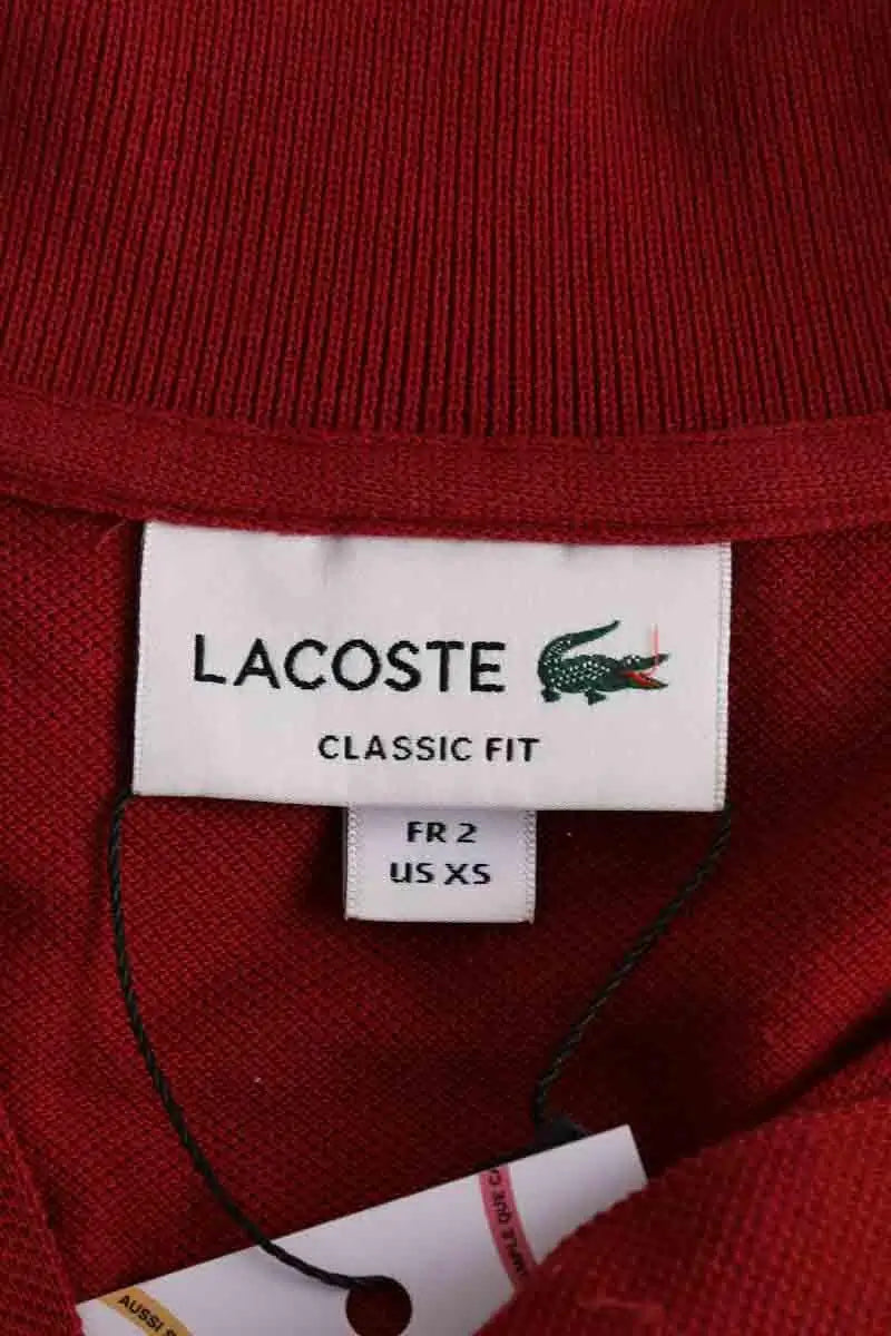 Polo Lacoste Rouge en Coton