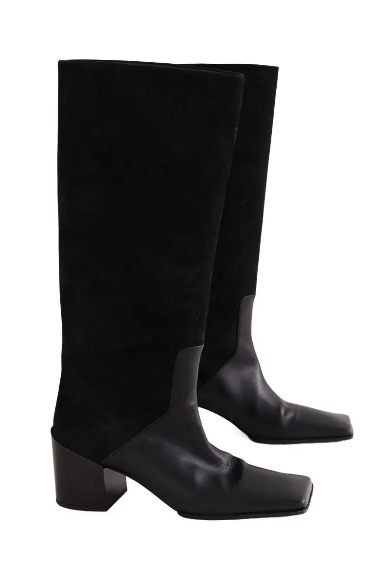 Bottes Alaïa Noir en Cuir