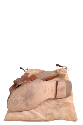 Sandales Oran Hermès ORAN Marron en Cuir