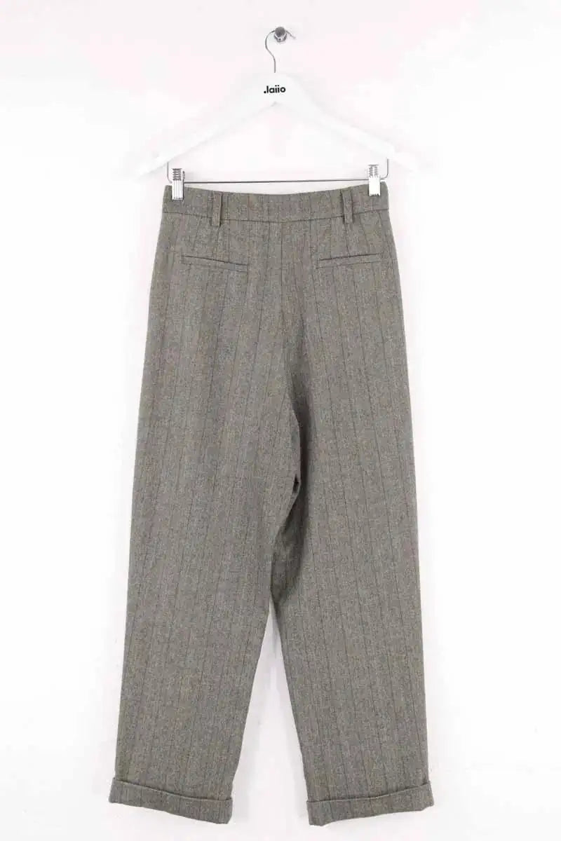 Pantalon droit Momoni Gris en Laine