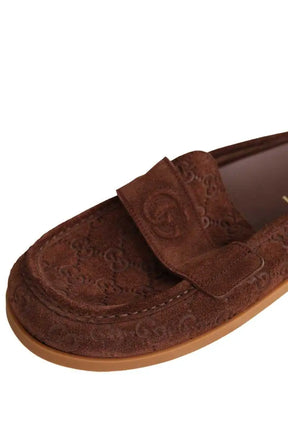 Mules Gucci Célia Marron en Daim