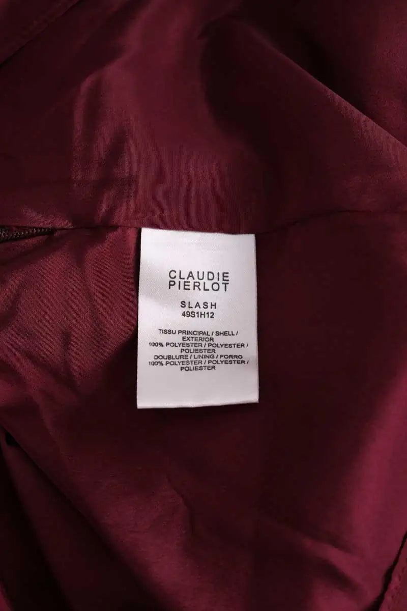 Mini jupe Claudie Pierlot Bordeaux en Synthétique