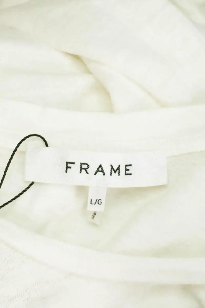 T-shirt Frame Blanc en Lin