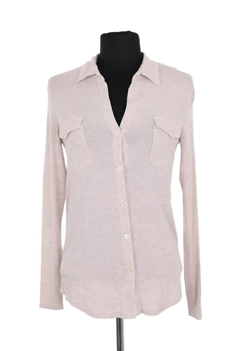 Top Majestic Filatures Ecru en Viscose, taille S - Seconde Main