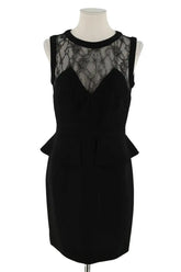 Robe Sandro Noir en Synthétique, taille S - Seconde Main
