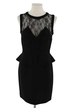 Robe Sandro Noir en Synthétique, taille S - Seconde Main