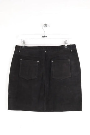 Jupe The Kooples Noir en Daim