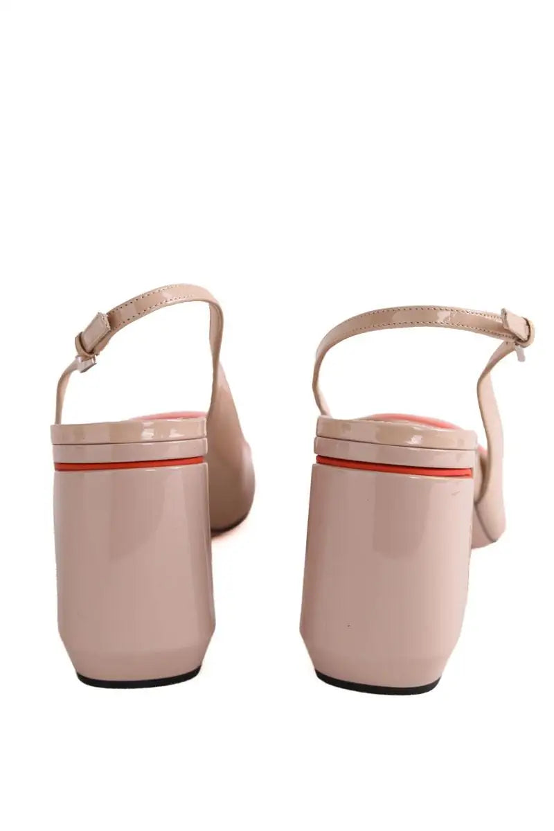 Talons Prada Beige en Cuir verni