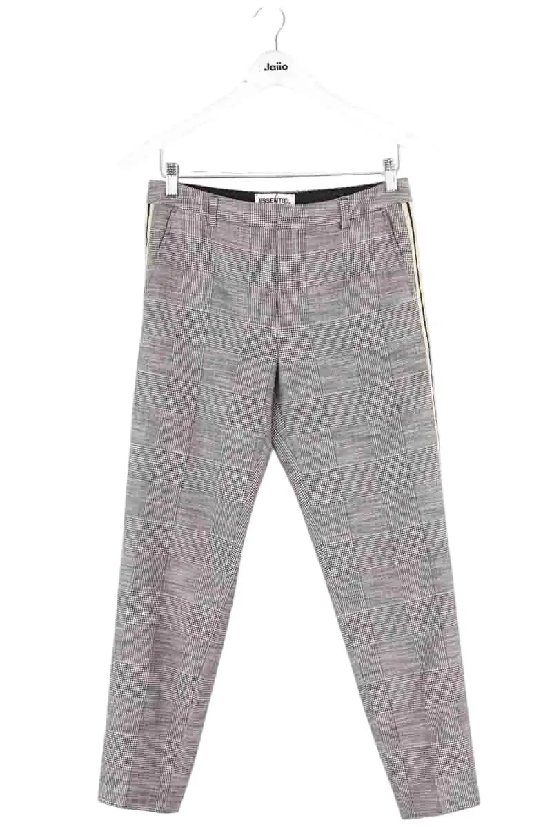 Pantalon droit Essentiel Antwerp Gris en Coton, taille XS - Seconde Main