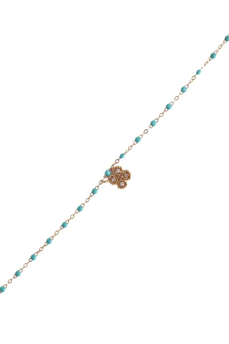 Bracelet Gigi Clozeau Lucky Trèfle Doré en Or rose