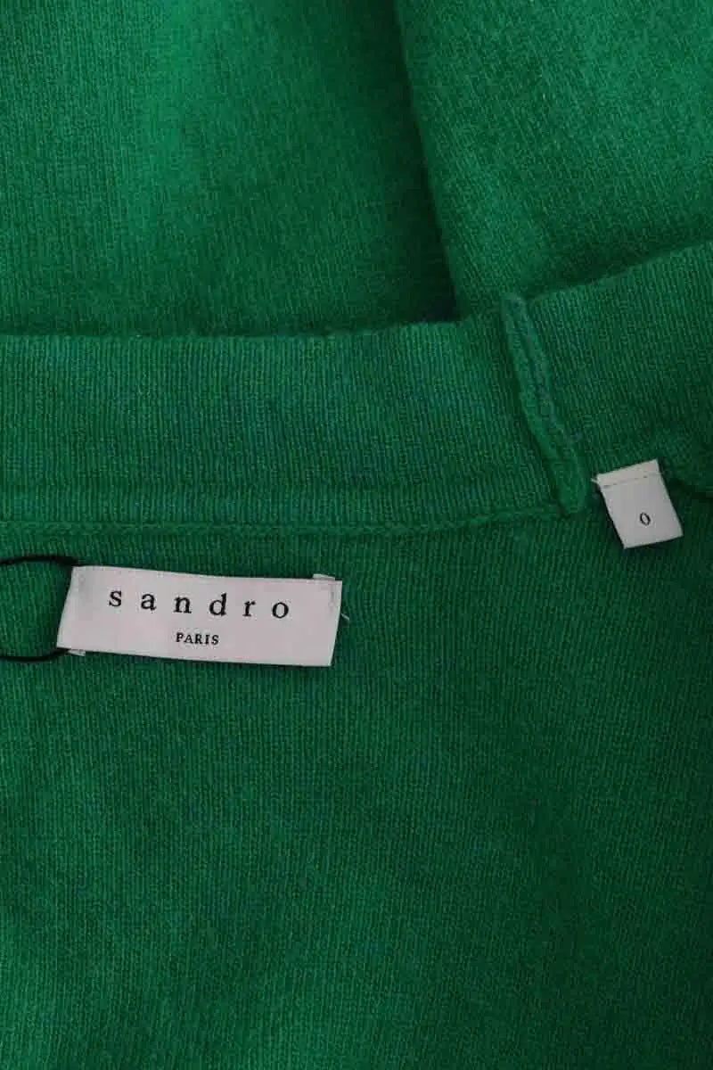 Cardigan Sandro Vert en Laine