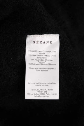 Pull Sézane Noir en Laine