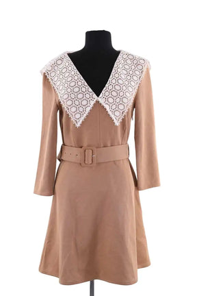 Robe Claudie Pierlot Marron en Synthétique, taille XS - Seconde Main