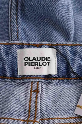 Jean droit Claudie Pierlot Bleu en Coton
