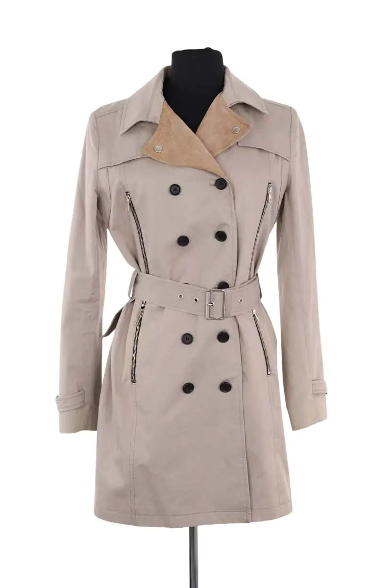 Trench-coat The Kooples Beige en Synthétique, taille M - Seconde Main