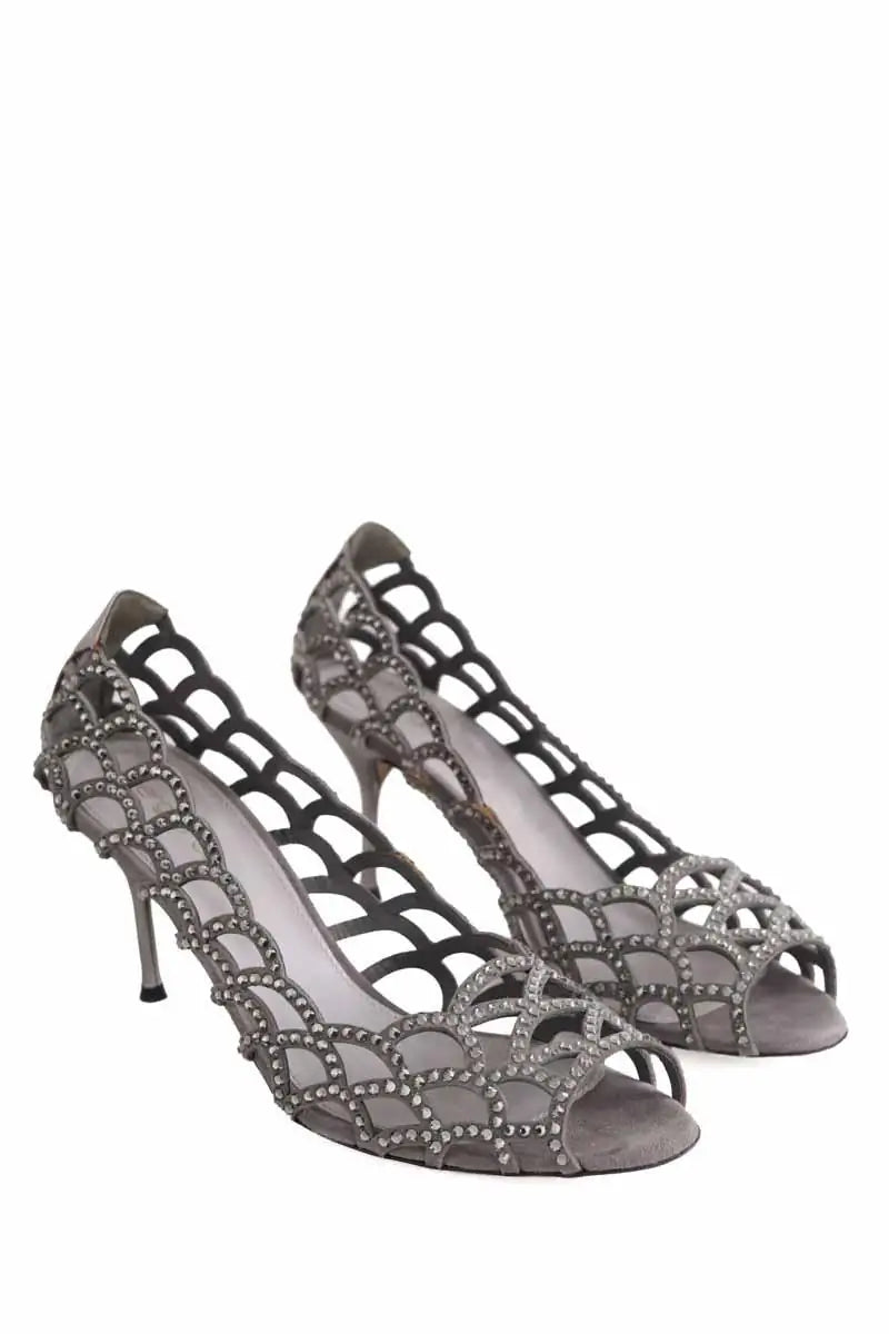 Talons Sergio Rossi Gris en Cuir